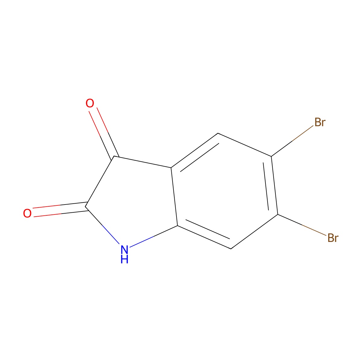 5,6-Dibromoindoline-2,3-dione molecular structure, CAS 17826-05-0