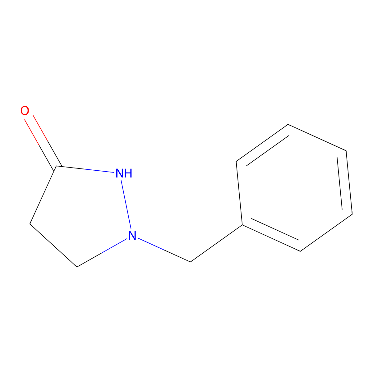 1-Benzylpyrazolidin-3-one molecular structure, CAS 17826-70-9