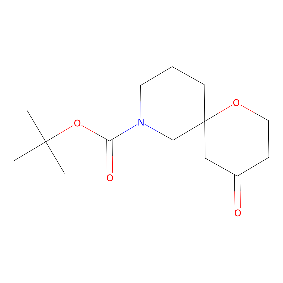tert-Butyl 4-oxo-1-oxa-8-azaspiro[5.5]undecane-8-carboxylate molecular structure, CAS 1782605-87-1