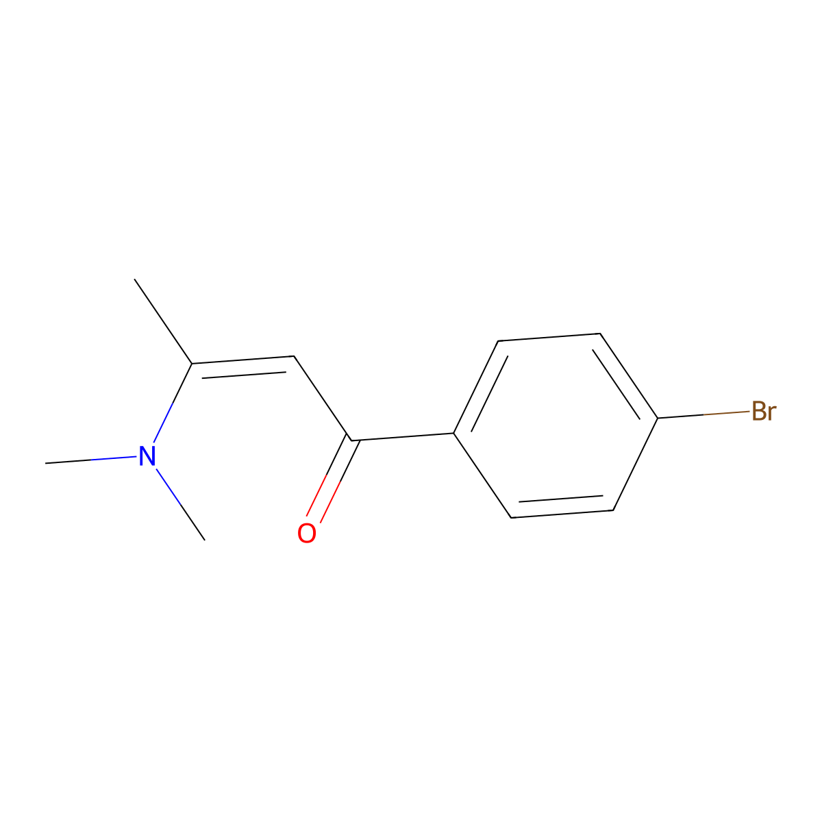 1-(4-Bromophenyl)-3-(dimethylamino)-2-buten-1-one molecular structure, CAS 178261-64-8