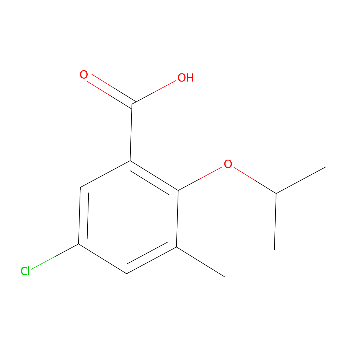 5-Chloro-2-isopropoxy-3-methylbenZoic acid molecular structure, CAS 1782615-90-0