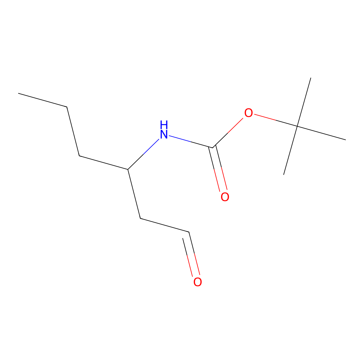 Tert-butyl (1-oxohexan-3-yl)carbamate molecular structure, CAS 1782615-98-8