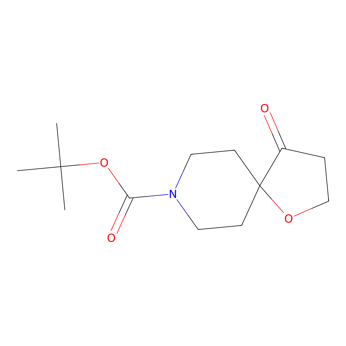 Tert-butyl 4-oxo-1-oxa-8-azaspiro(4.5)decane-8-carboxylate molecular structure, CAS 1782622-45-0