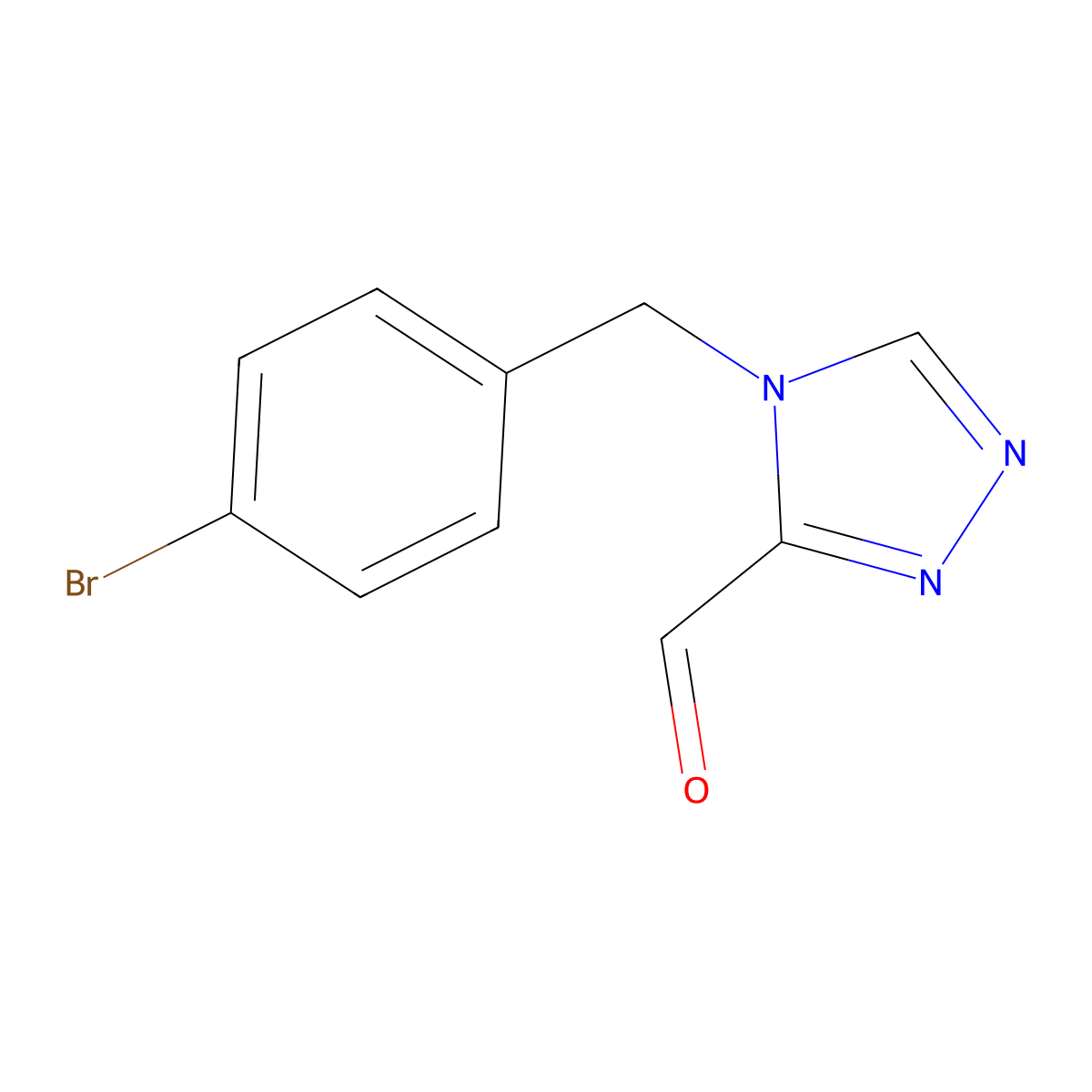 4-[(4-bromophenyl)methyl]-4H-1,2,4-triazole-3-carbaldehyde molecular structure, CAS 1782623-09-9