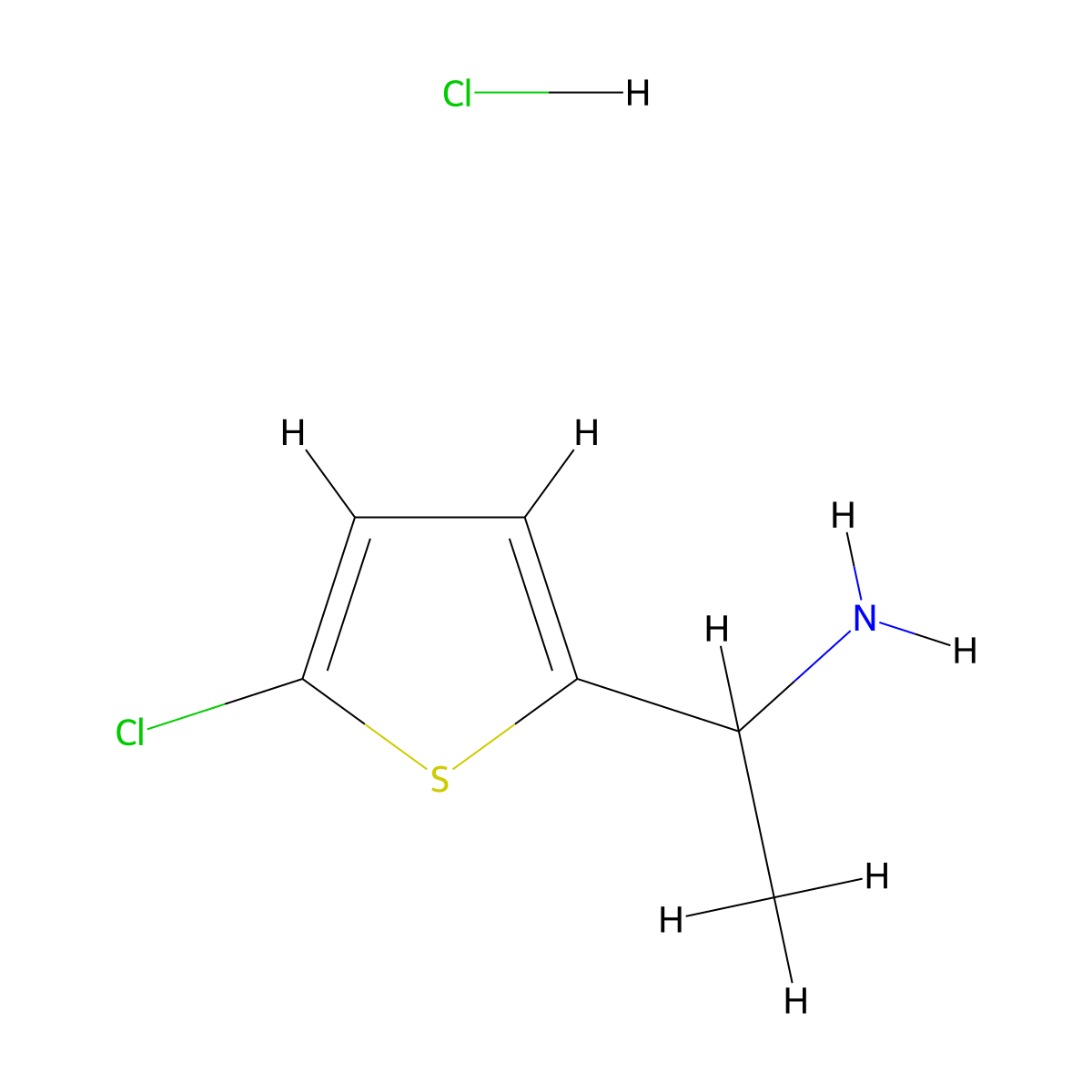 1-(5-Chlorothiophen-2-yl)ethan-1-amine hydrochloride molecular structure, CAS 1782629-35-9