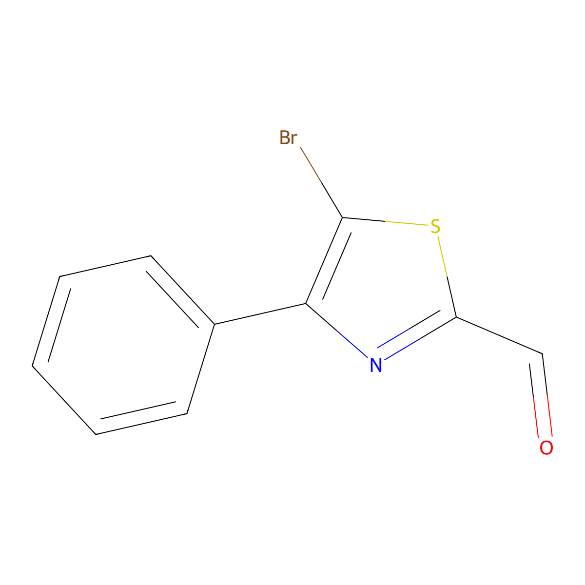 5-Bromo-4-phenylthiazole-2-carbaldehyde molecular structure, CAS 1782629-47-3