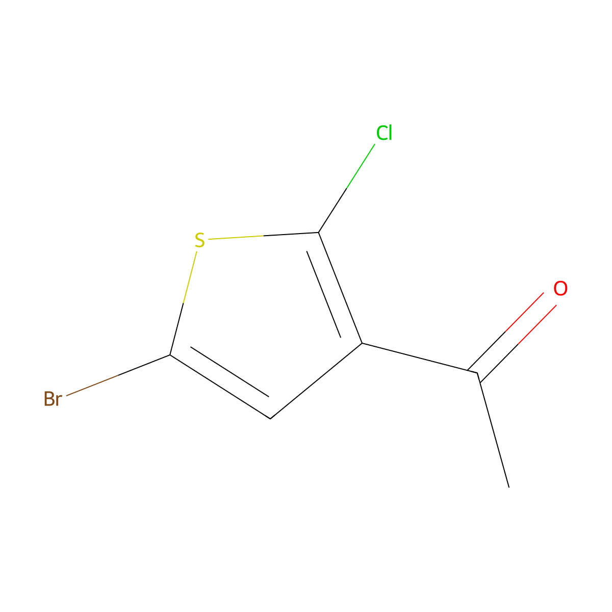 1-(5-Bromo-2-chlorothiophen-3-yl)ethan-1-one molecular structure, CAS 1782638-18-9