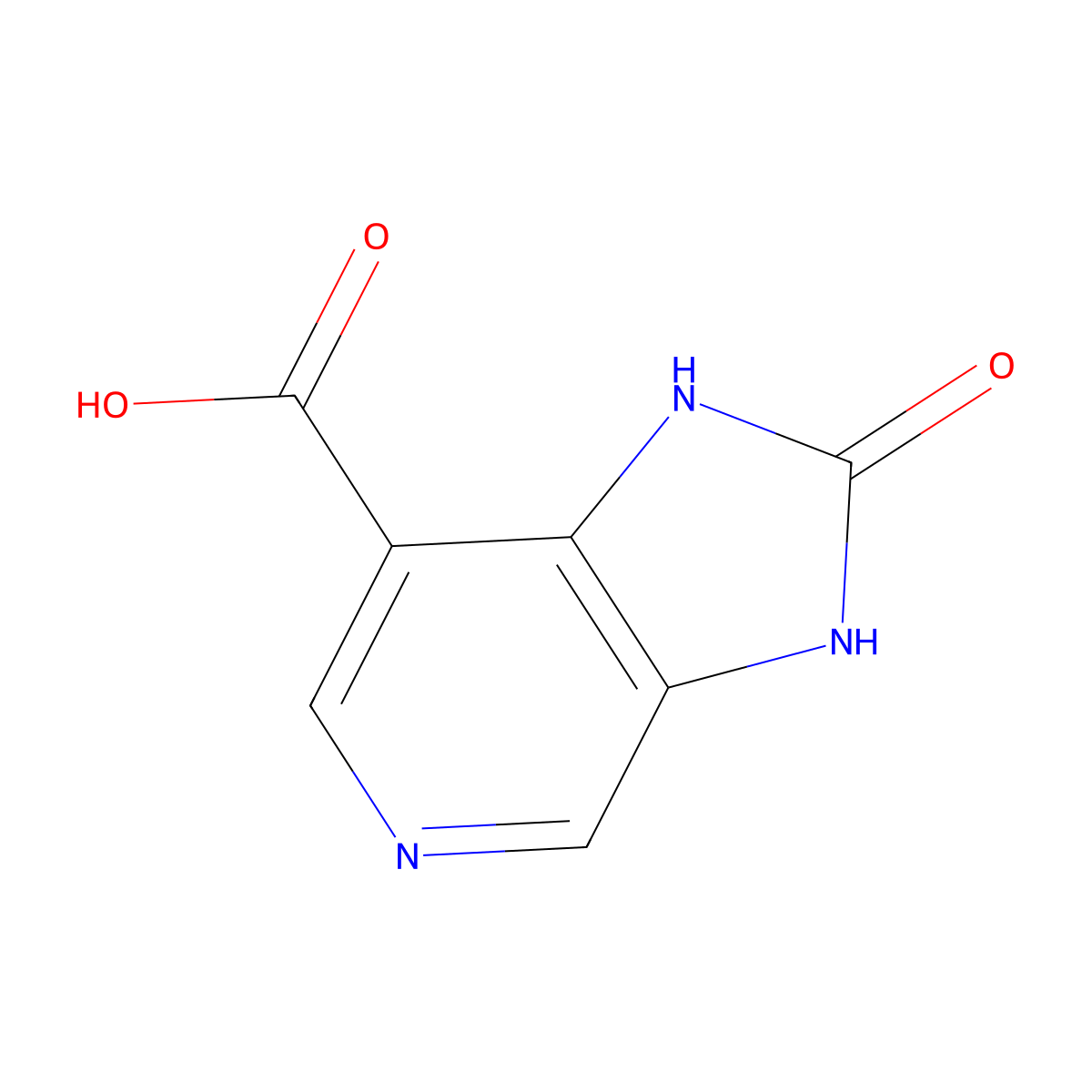 2-hydroxy-1H-imidazo[4,5-c]pyridine-7-carboxylic acid molecular structure, CAS 1782640-50-9