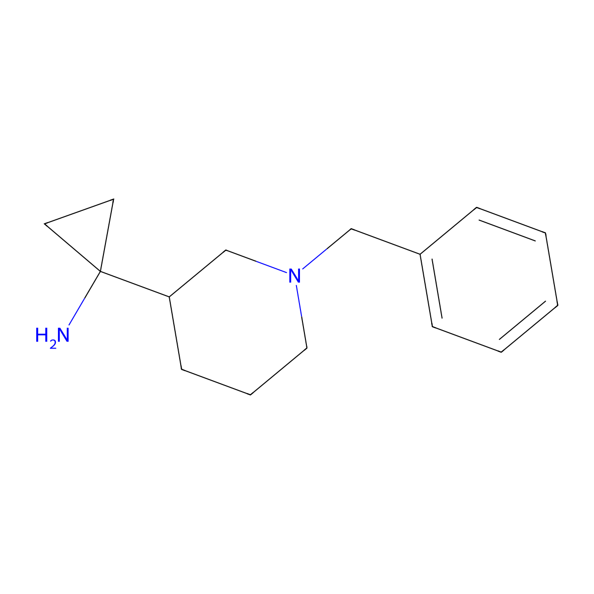 1-(1-Benzylpiperidin-3-yl)cyclopropan-1-amine molecular structure, CAS 1782647-88-4