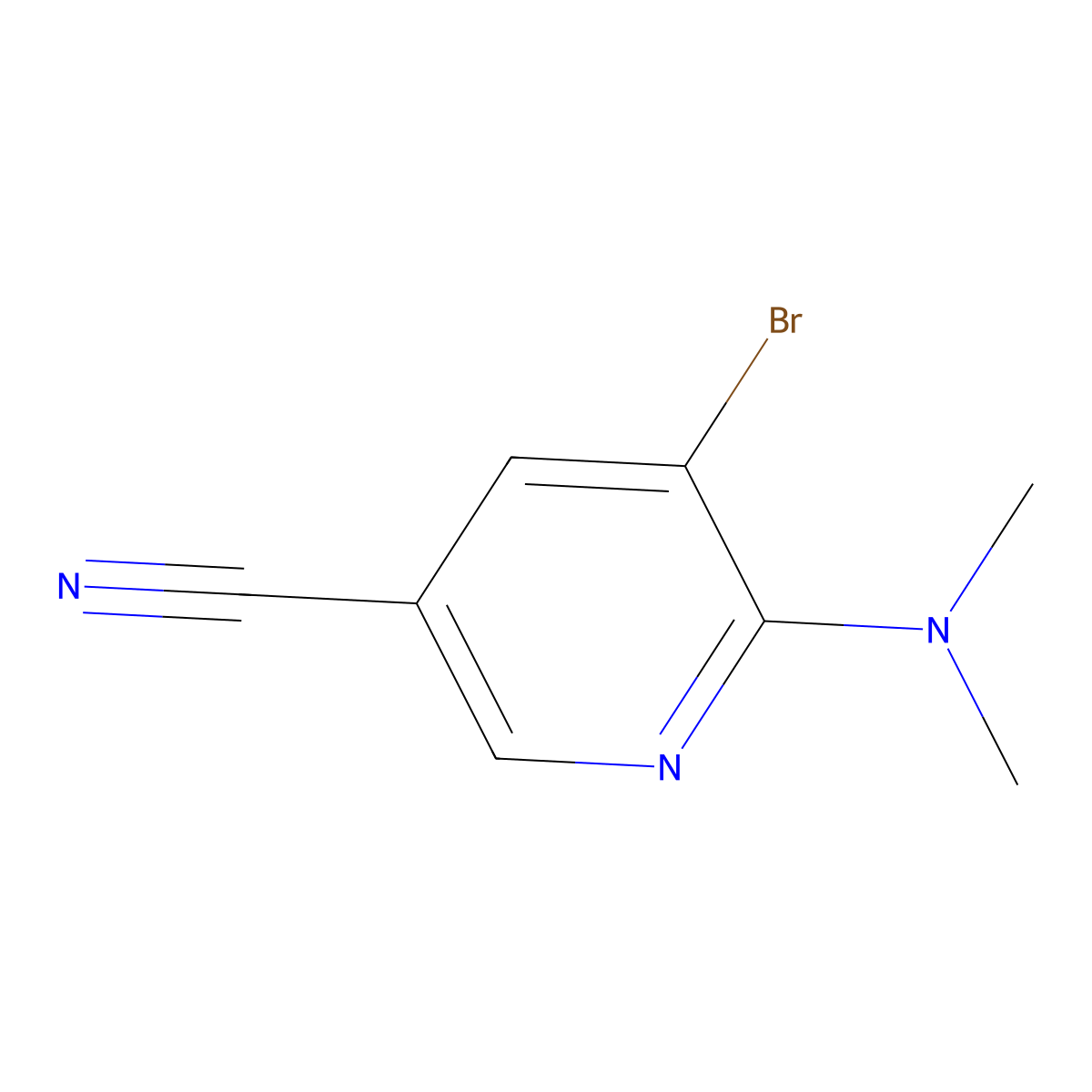5-Bromo-6-dimethylamino-nicotinonitrile molecular structure, CAS 1782649-97-1