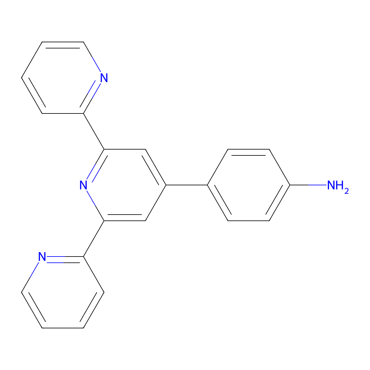 4-([2,2':6',2''-Terpyridin]-4'-yl)aniline molecular structure, CAS 178265-65-1