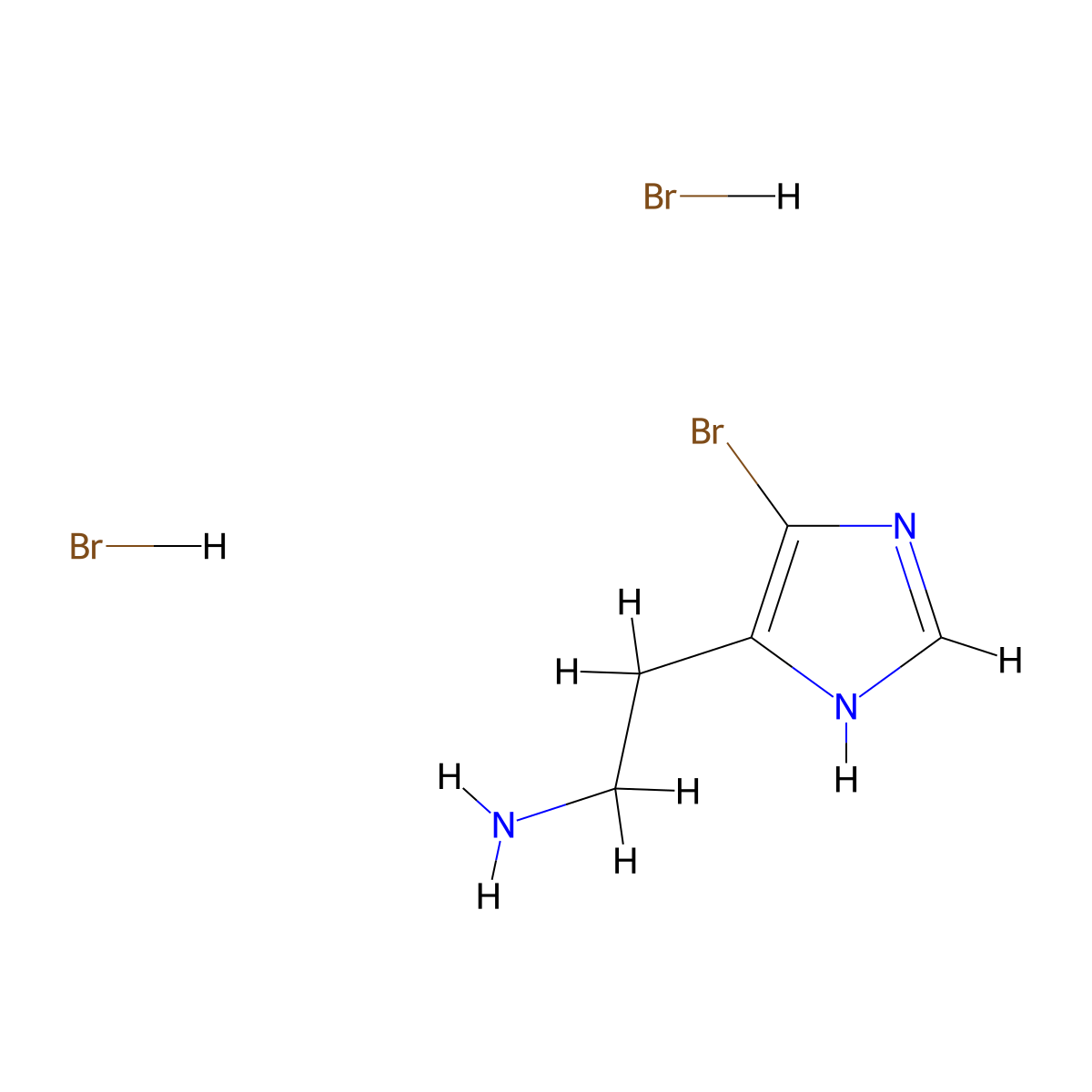 2-(4-bromo-1H-imidazol-5-yl)ethan-1-amine dihydrobromide molecular structure, CAS 1782662-40-1