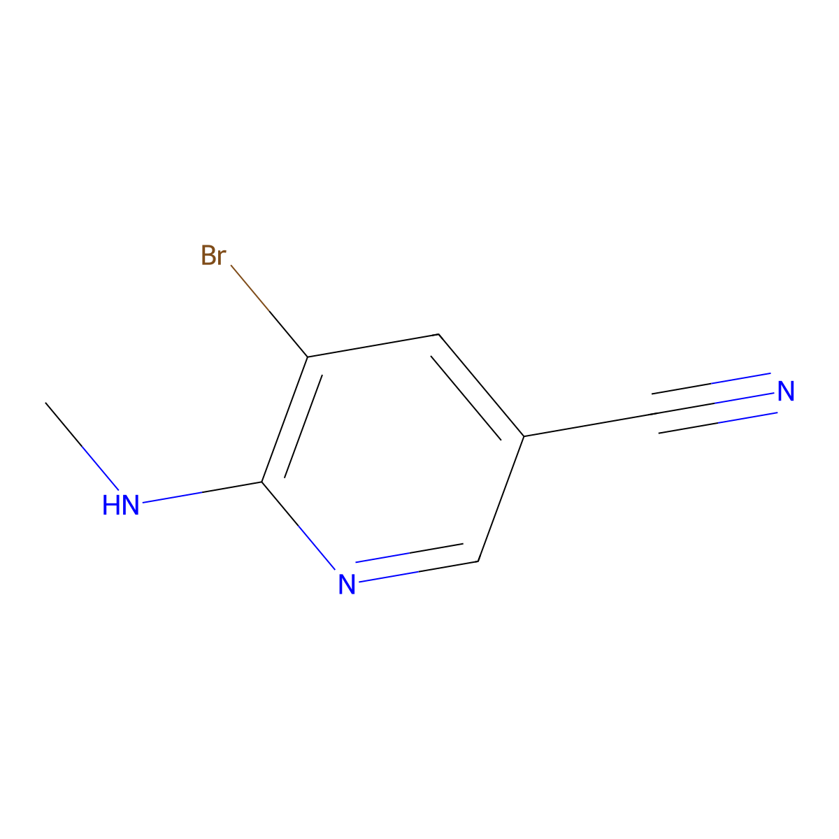 5-Bromo-6-(methylamino)nicotinonitrile molecular structure, CAS 1782667-42-8