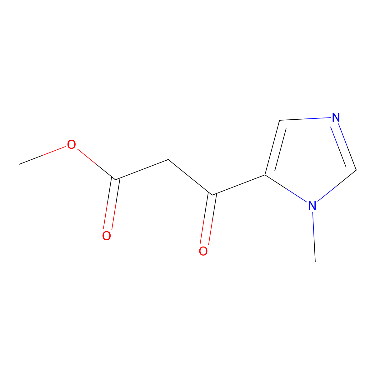 methyl 3-(1-methyl-1H-imidazol-5-yl)-3-oxopropanoate molecular structure, CAS 1782678-26-5