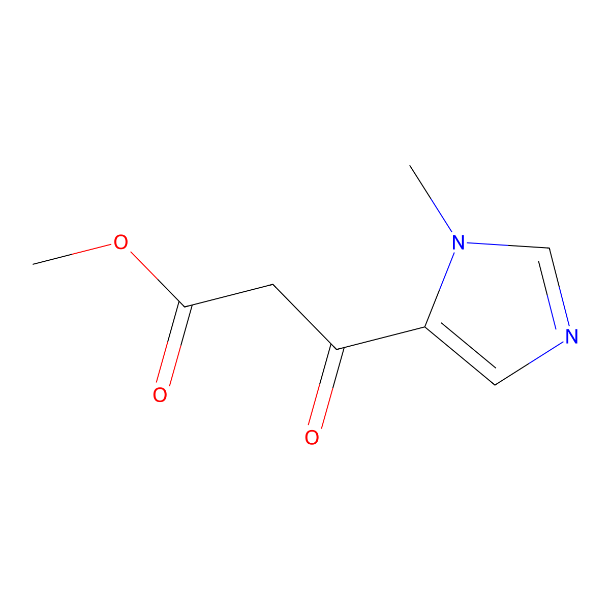 methyl 3-(1-methyl-1H-imidazol-5-yl)-3-oxopropanoate molecular structure, CAS 1782678-26-5