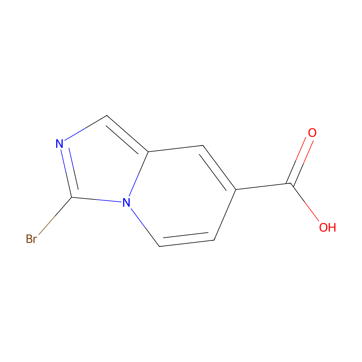 3-Bromoimidazo[1,5-a]pyridine-7-carboxylic acid molecular structure, CAS 1782688-99-6