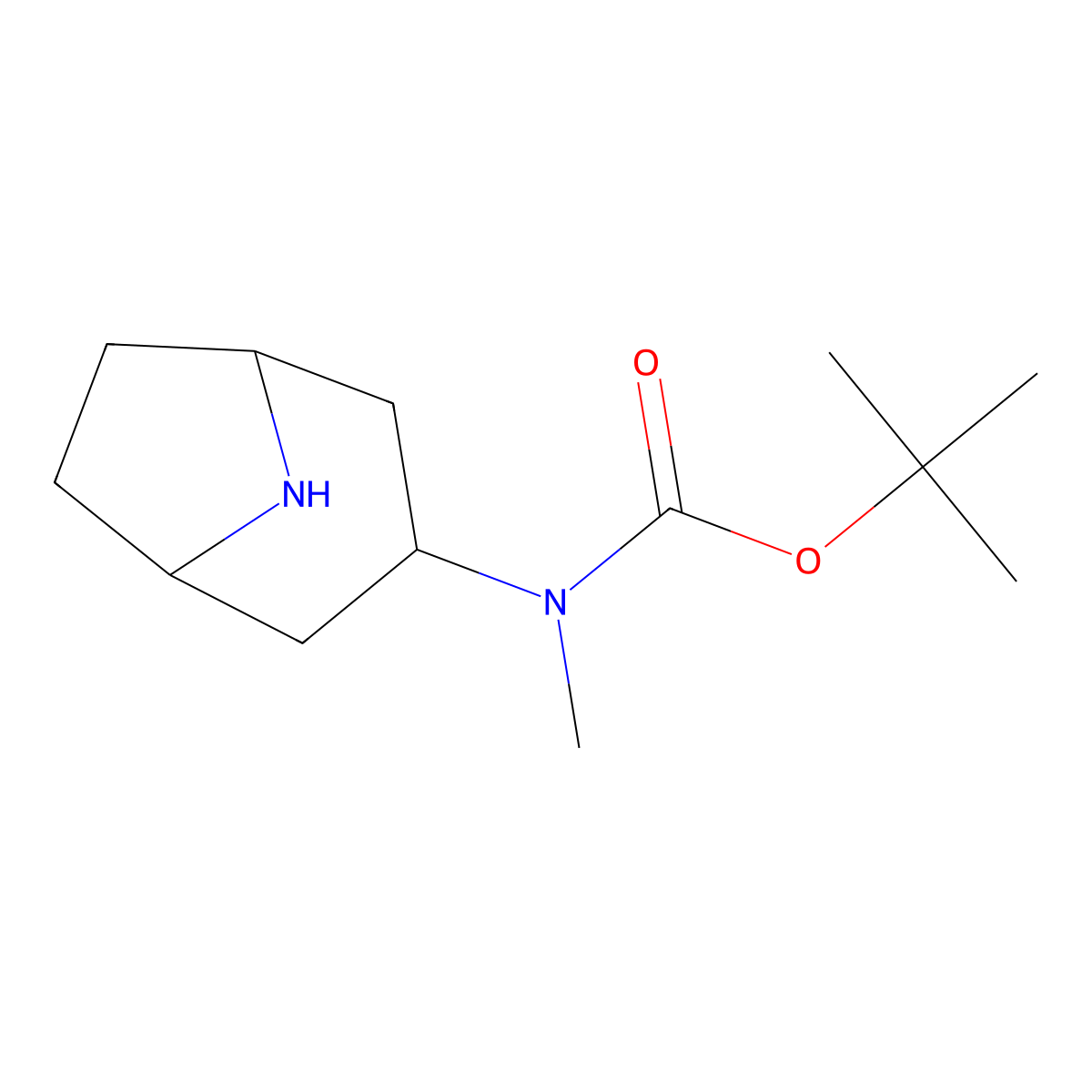 tert-butyl N-{8-azabicyclo[3.2.1]octan-3-yl}-N-methylcarbamate molecular structure, CAS 1782689-49-9
