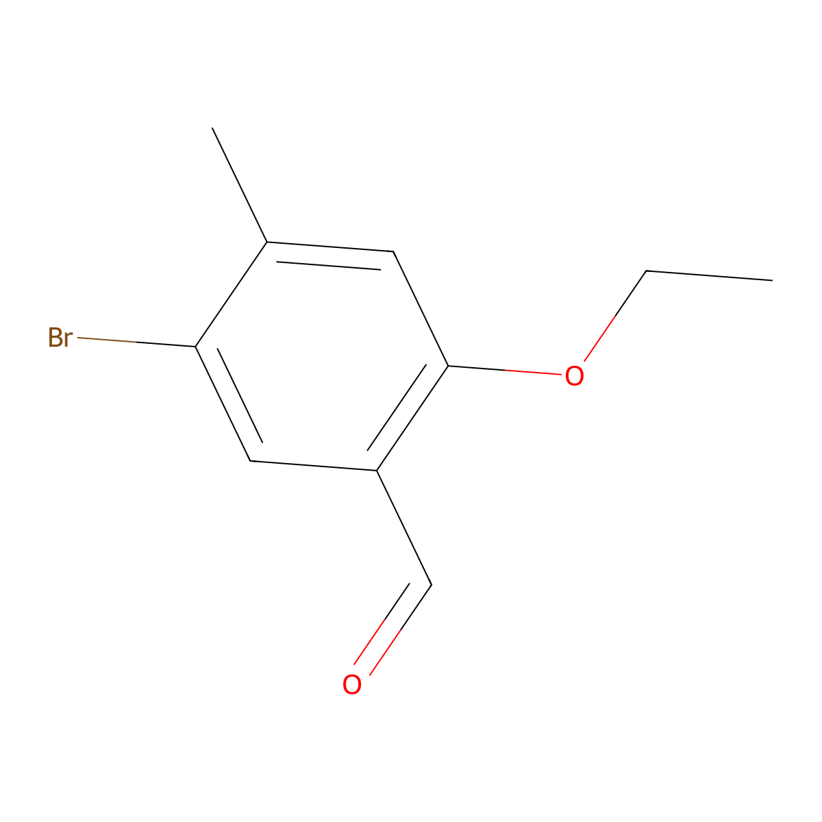 5-Bromo-2-ethoxy-4-methylbenzaldehyde molecular structure, CAS 1782694-55-6