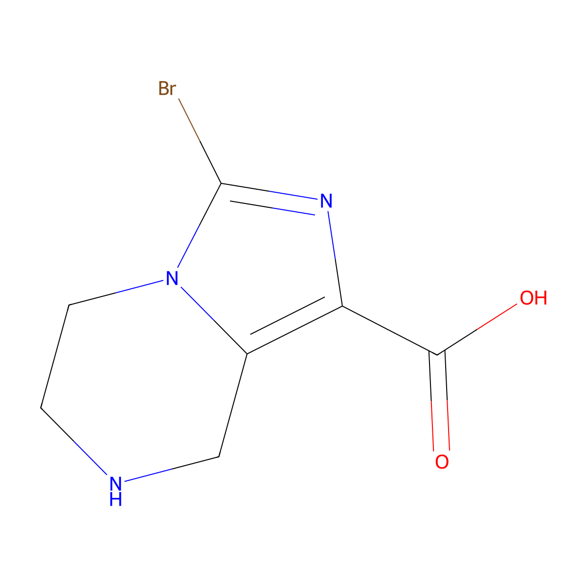 3-bromo-5H,6H,7H,8H-imidazo[1,5-a]pyrazine-1-carboxylic acid molecular structure, CAS 1782705-24-1