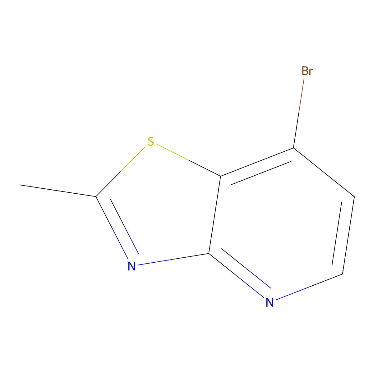 7-Bromo-2-methylthiazolo[4,5-b]pyridine molecular structure, CAS 1782717-22-9