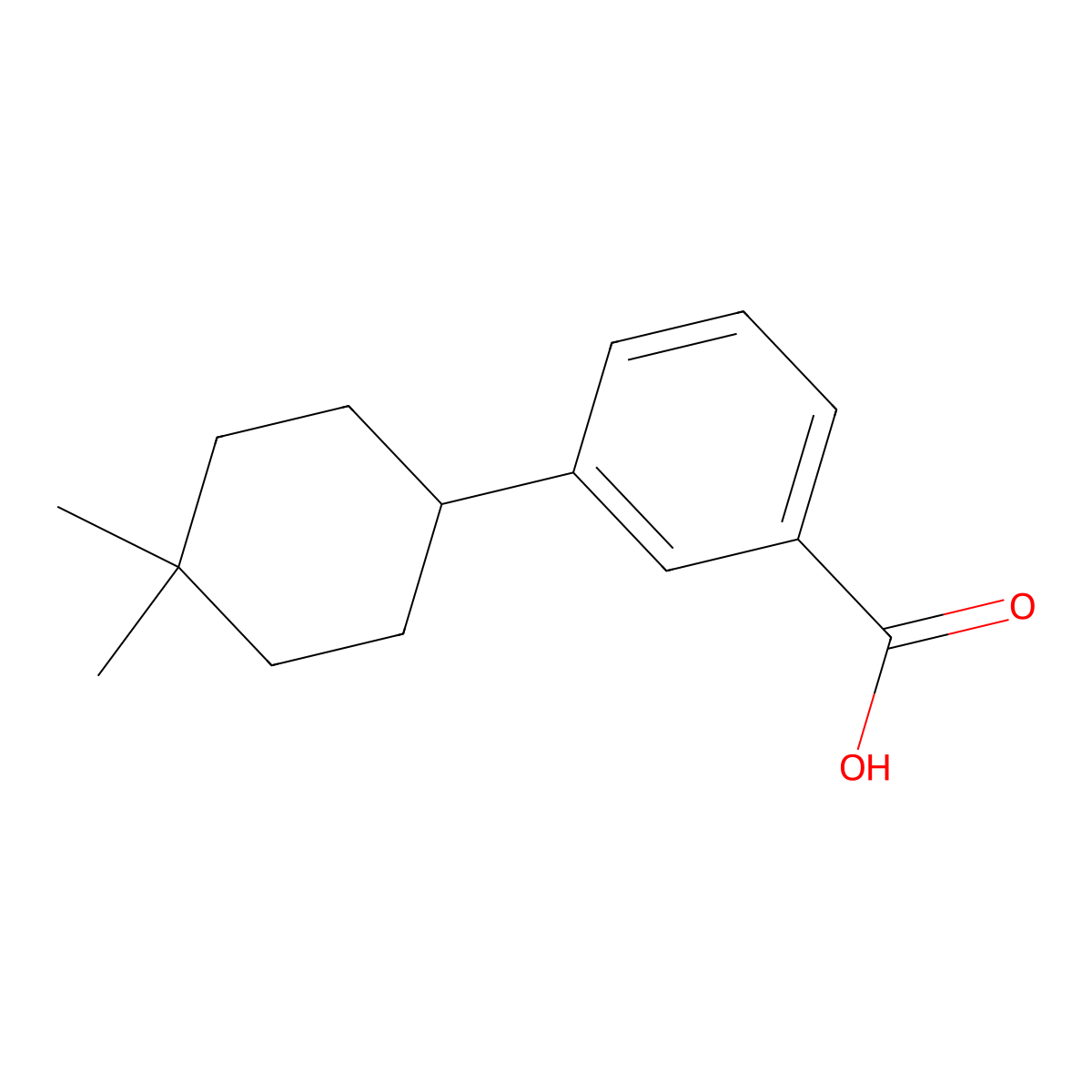 3-(4,4-Dimethylcyclohexyl)benzoic acid molecular structure, CAS 1782724-15-5