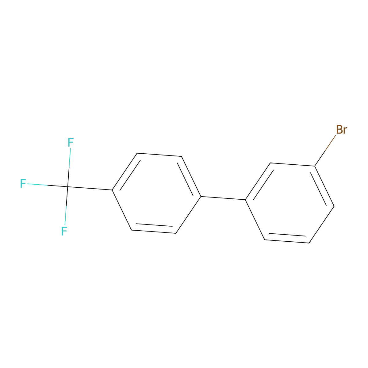 3-Bromo-4'-(trifluoromethyl)-1,1'-biphenyl molecular structure, CAS 178274-94-7