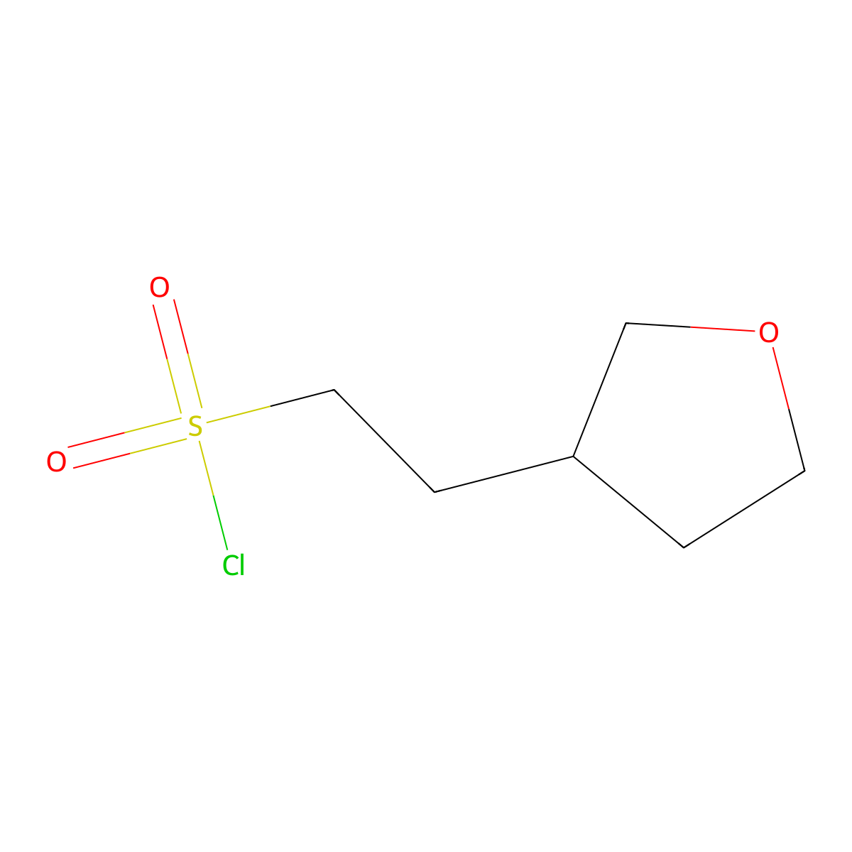 2-(Oxolan-3-yl)ethane-1-sulfonyl chloride molecular structure, CAS 1782741-95-0
