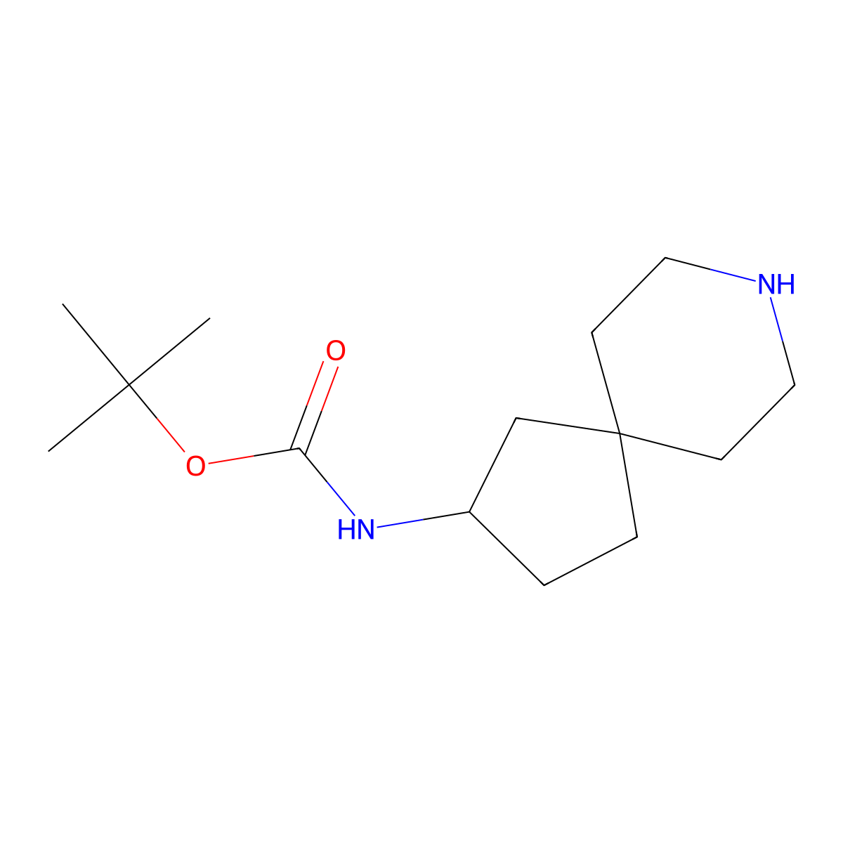 tert-butyl N-{8-azaspiro[4.5]decan-2-yl}carbamate molecular structure, CAS 1782746-07-9