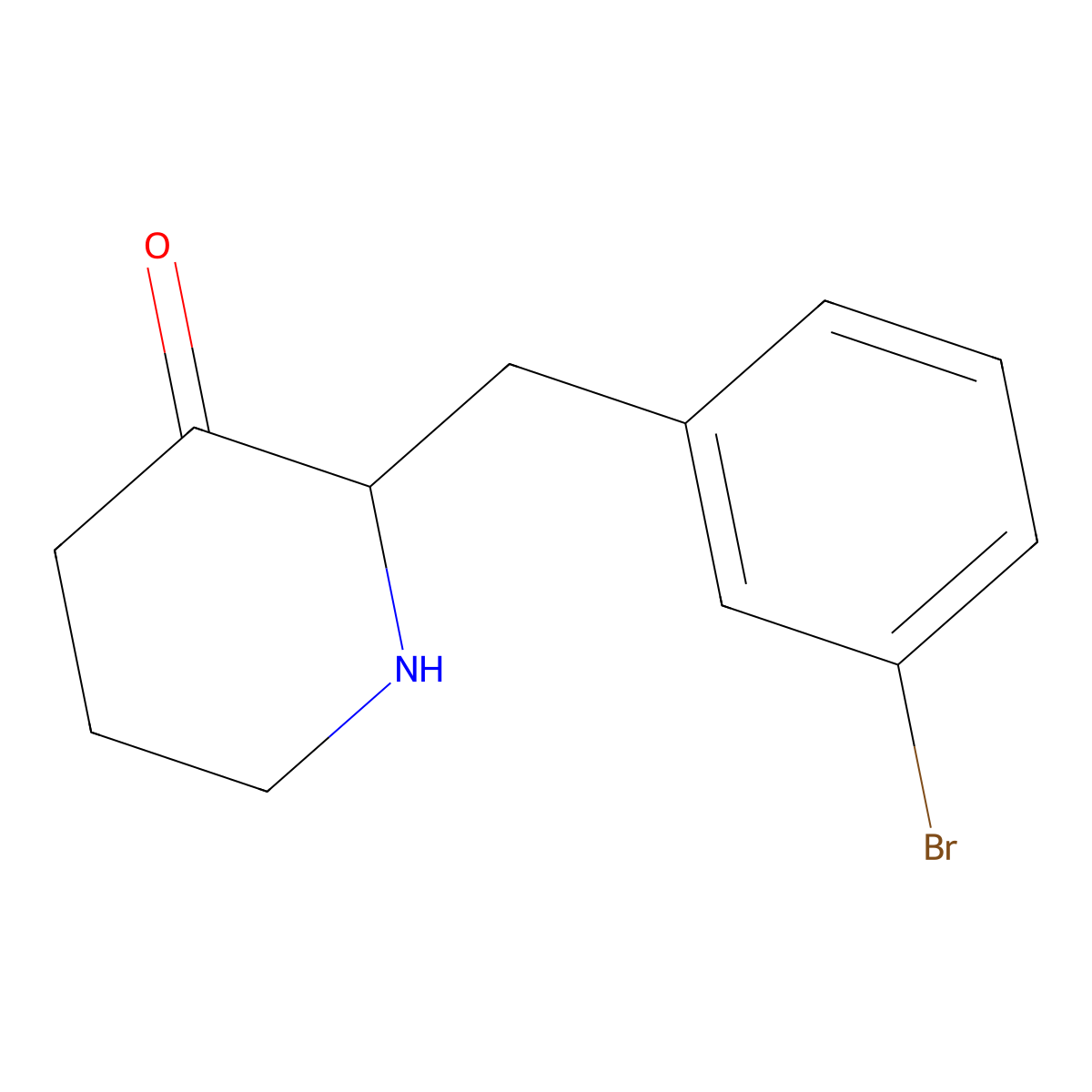 2-(3-Bromobenzyl)-3-piperidinone molecular structure, CAS 1782749-88-5