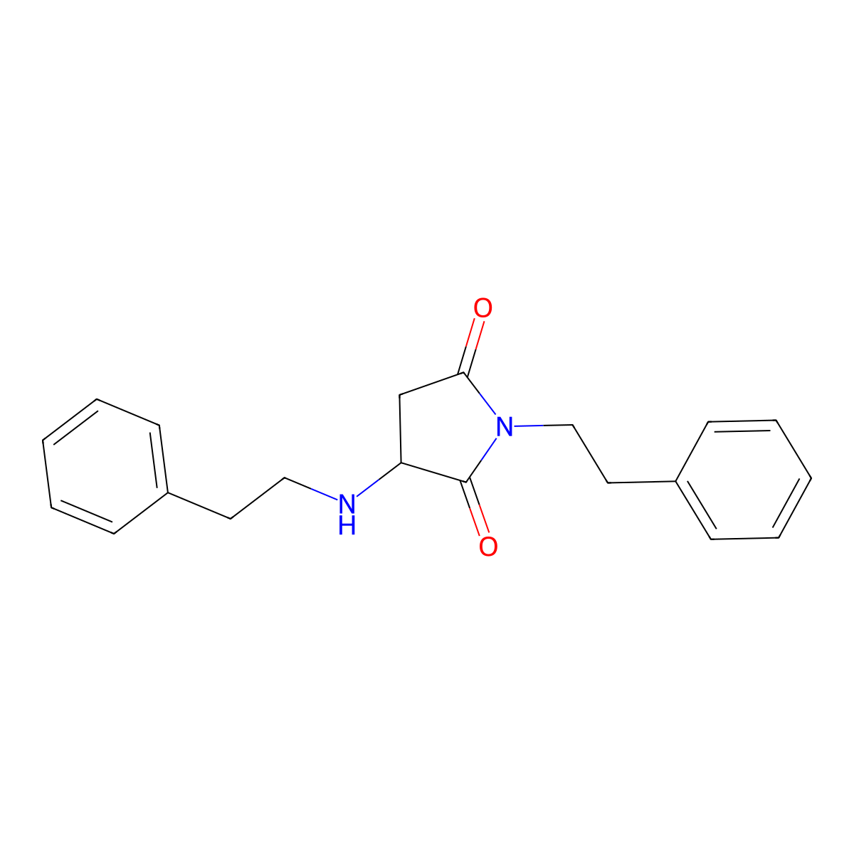 1-(2-Phenylethyl)-3-[(2-phenylethyl)amino]pyrrolidine-2,5-dione molecular structure, CAS 178275-31-5