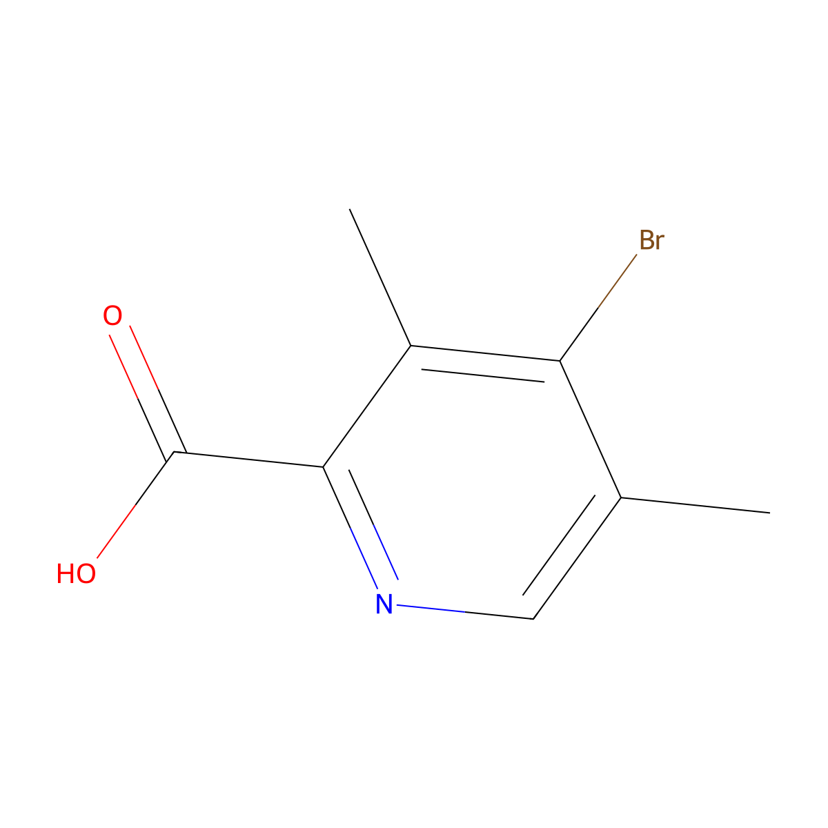 4-Bromo-3,5-dimethylpyridine-2-carboxylic acid molecular structure, CAS 1782750-53-1