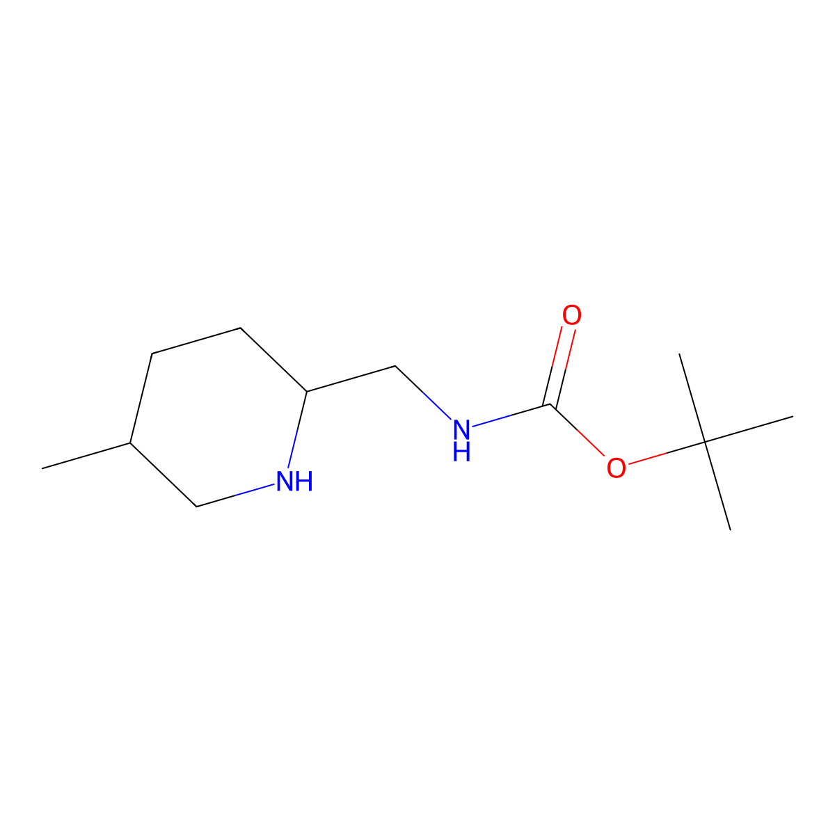 tert-butyl N-[(5-methylpiperidin-2-yl)methyl]carbamate molecular structure, CAS 1782752-94-6