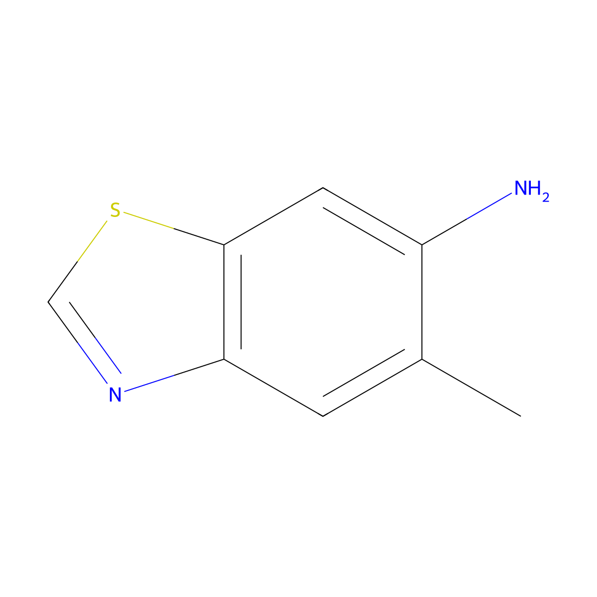 5-Methylbenzo[d]thiazol-6-amine molecular structure, CAS 1782754-28-2