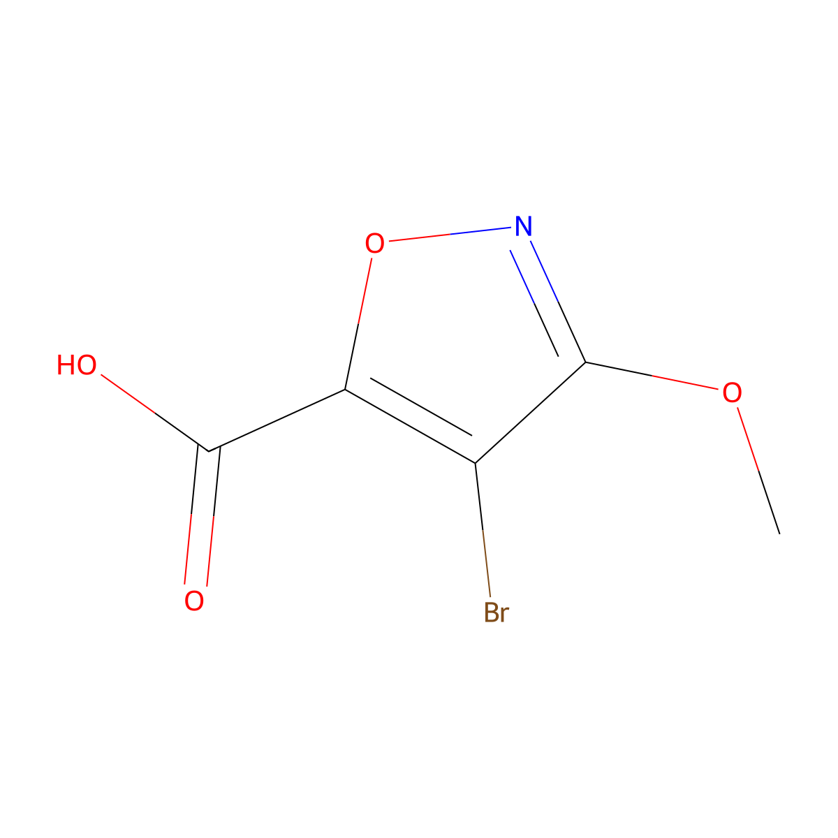 4-Bromo-3-methoxy-1,2-oxazole-5-carboxylic acid molecular structure, CAS 1782760-12-6