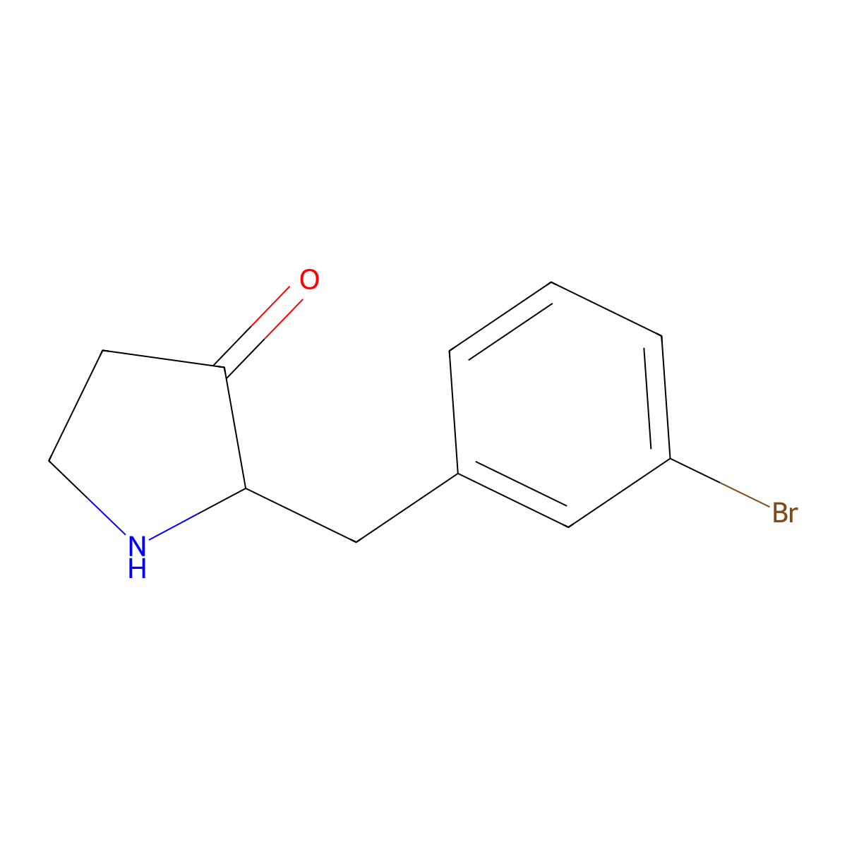 2-(3-Bromobenzyl)-3-pyrrolidinone molecular structure, CAS 1782768-48-2