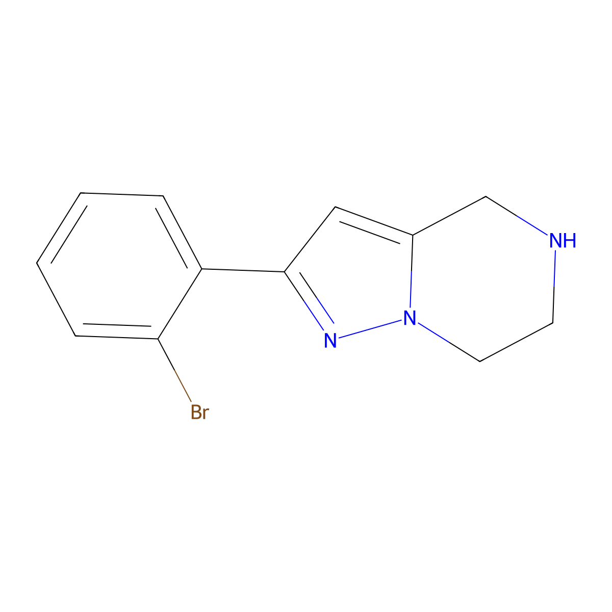 2-(2-Bromophenyl)-4,5,6,7-tetrahydropyrazolo[1,5-A]pyrazine molecular structure, CAS 1782771-76-9