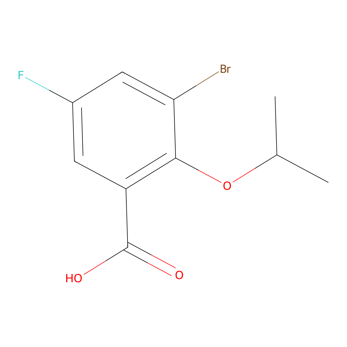 3-Bromo-5-fluoro-2-isopropoxybenzoic acid molecular structure, CAS 1782774-05-3