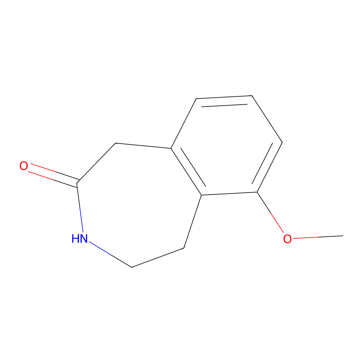 6-Methoxy-2,3,4,5-tetrahydro-1H-3-benzazepin-2-one molecular structure, CAS 1782789-99-4