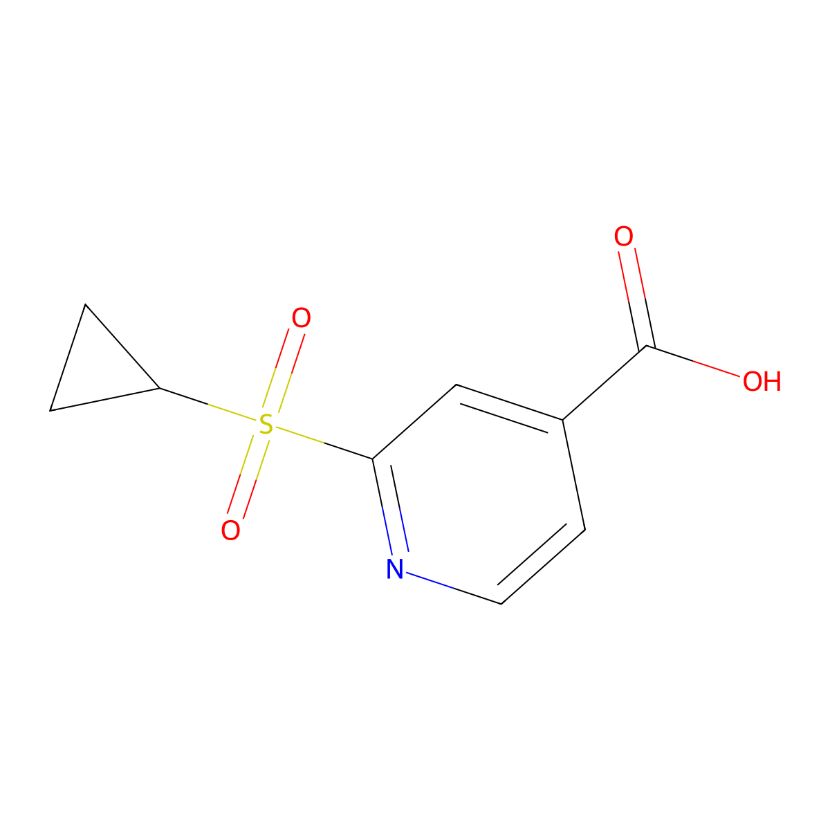 2-(Cyclopropylsulfonyl)isonicotinic acid molecular structure, CAS 1782791-12-1
