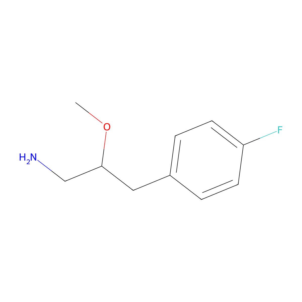 3-(4-Fluorophenyl)-2-methoxypropan-1-amine molecular structure, CAS 1782794-66-4