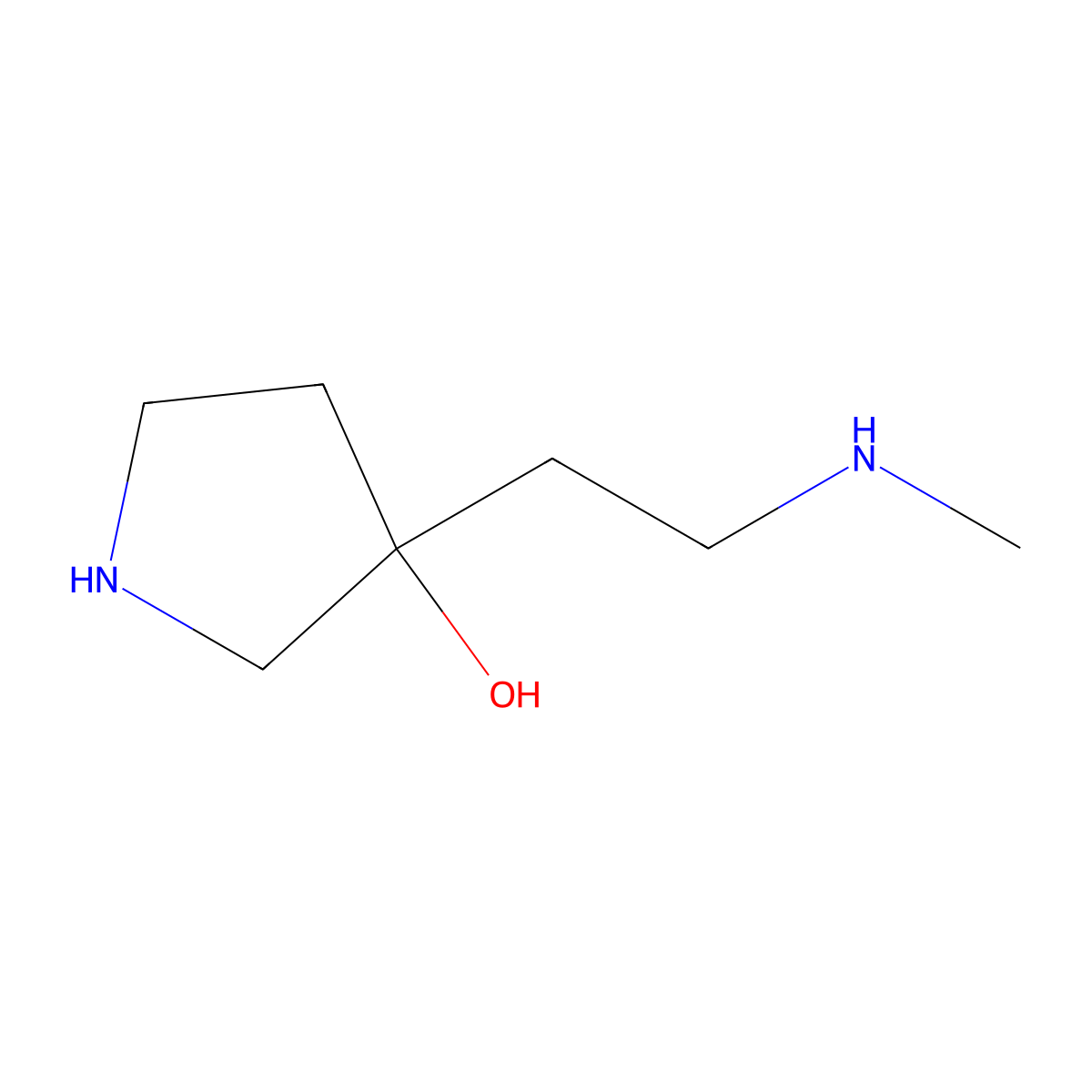 3-[2-(Methylamino)ethyl]pyrrolidin-3-ol molecular structure, CAS 1782796-37-5