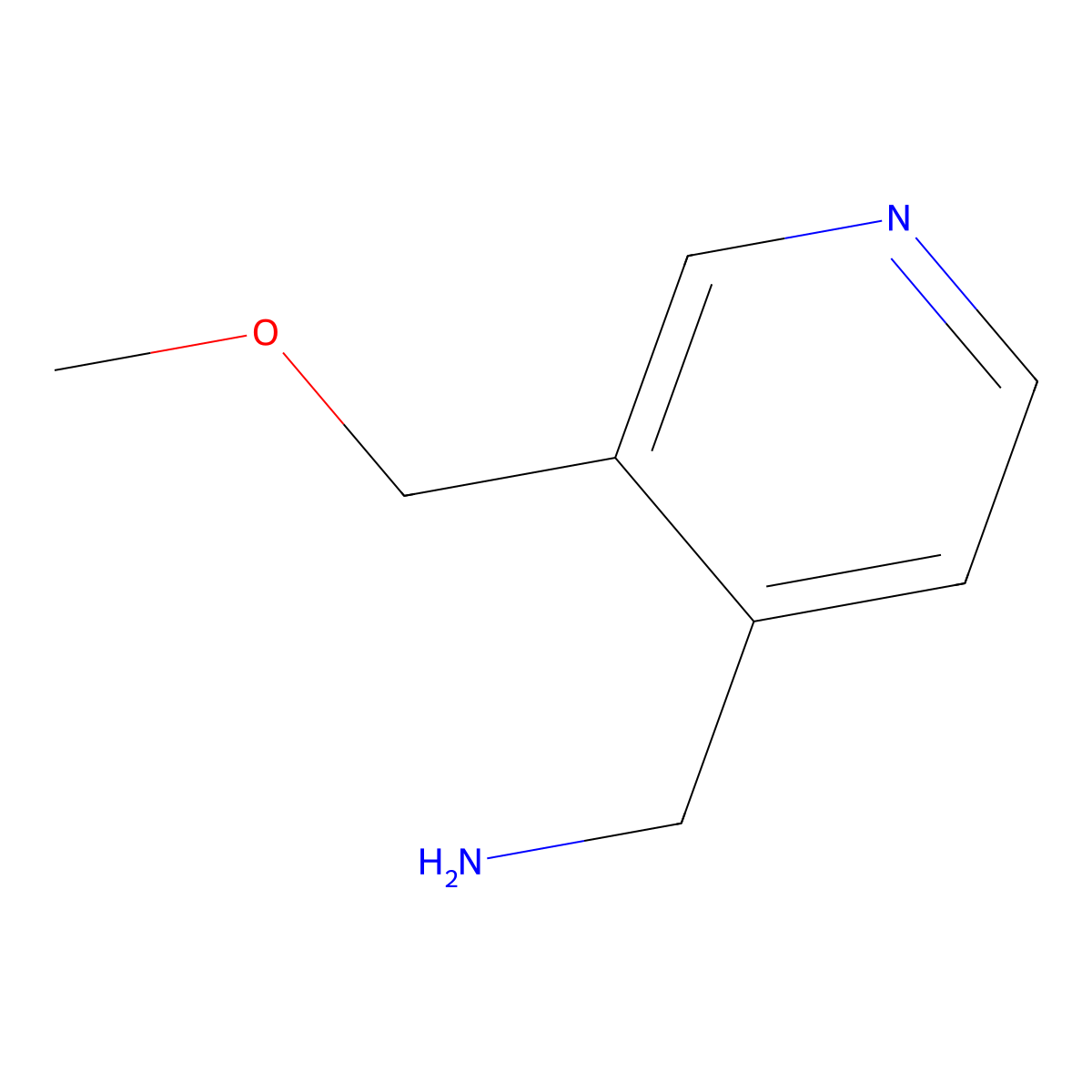 (3-(Methoxymethyl)pyridin-4-yl)methanamine molecular structure, CAS 1782796-74-0