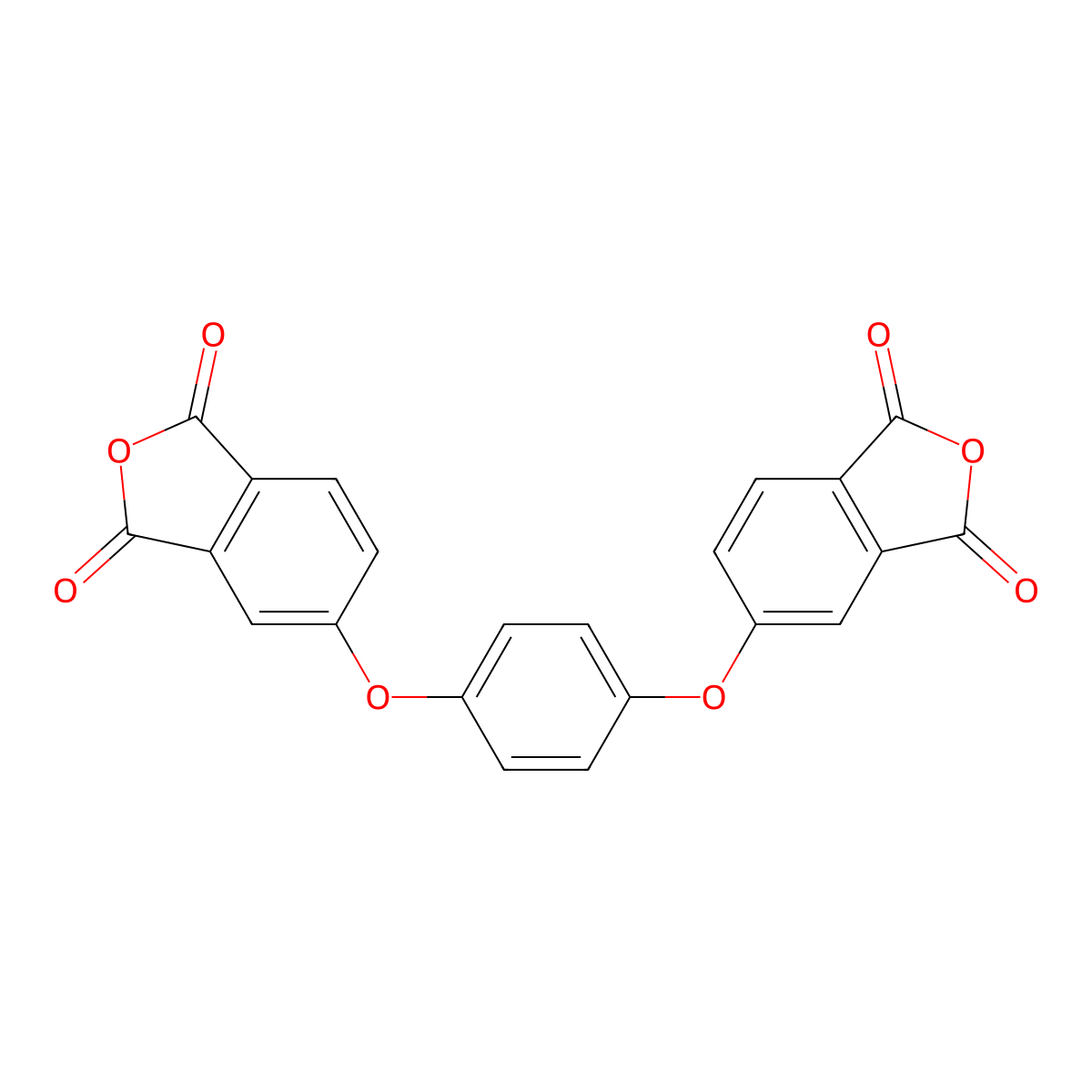 4,4'-(1,4-Phenylenedioxy)bisphthalic Anhydride molecular structure, CAS 17828-53-4