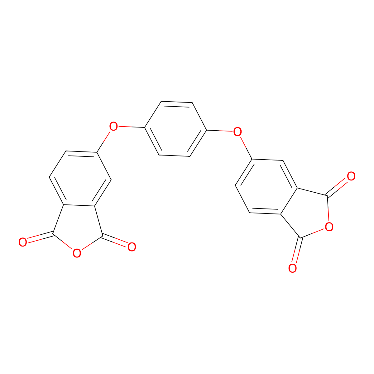 4,4'-(1,4-Phenylenedioxy)bisphthalic Anhydride molecular structure, CAS 17828-53-4