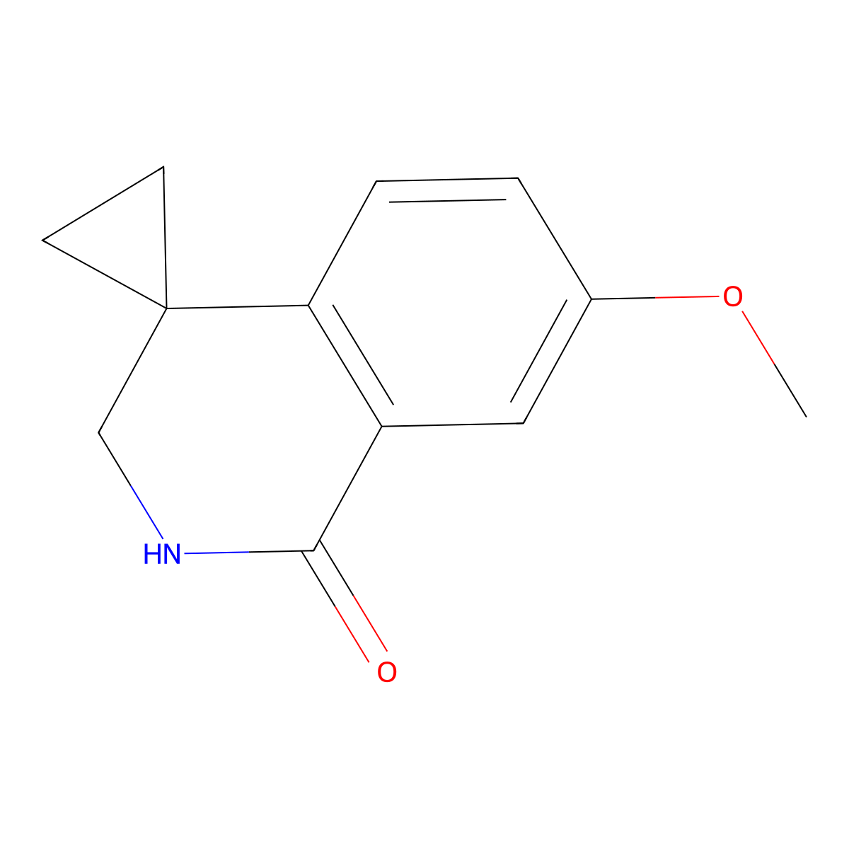 7'-methoxy-2',3'-dihydro-1'H-spiro[cyclopropane-1,4'-isoquinolin]-1'-one molecular structure, CAS 1782801-22-2