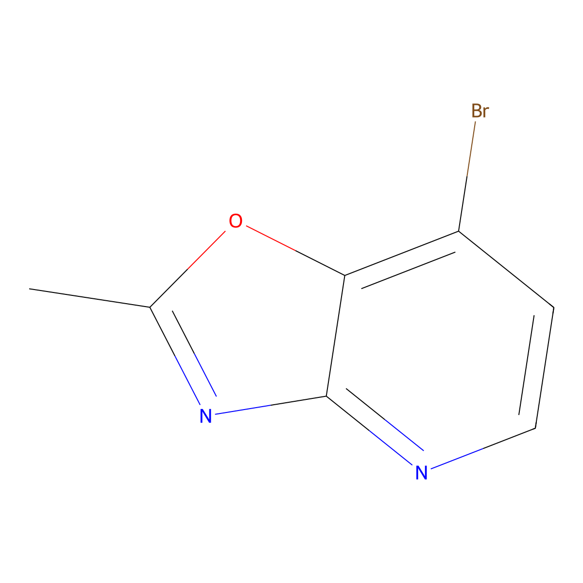 7-Bromo-2-methyloxazolo[4,5-b]pyridine molecular structure, CAS 1782804-56-1