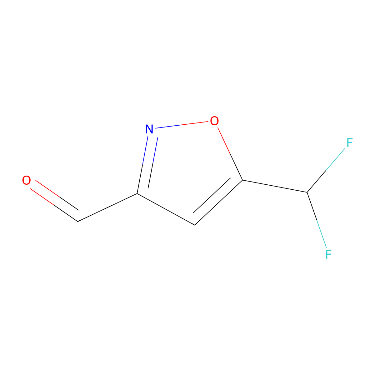 5-(Difluoromethyl)-1,2-oxazole-3-carbaldehyde molecular structure, CAS 1782805-29-1