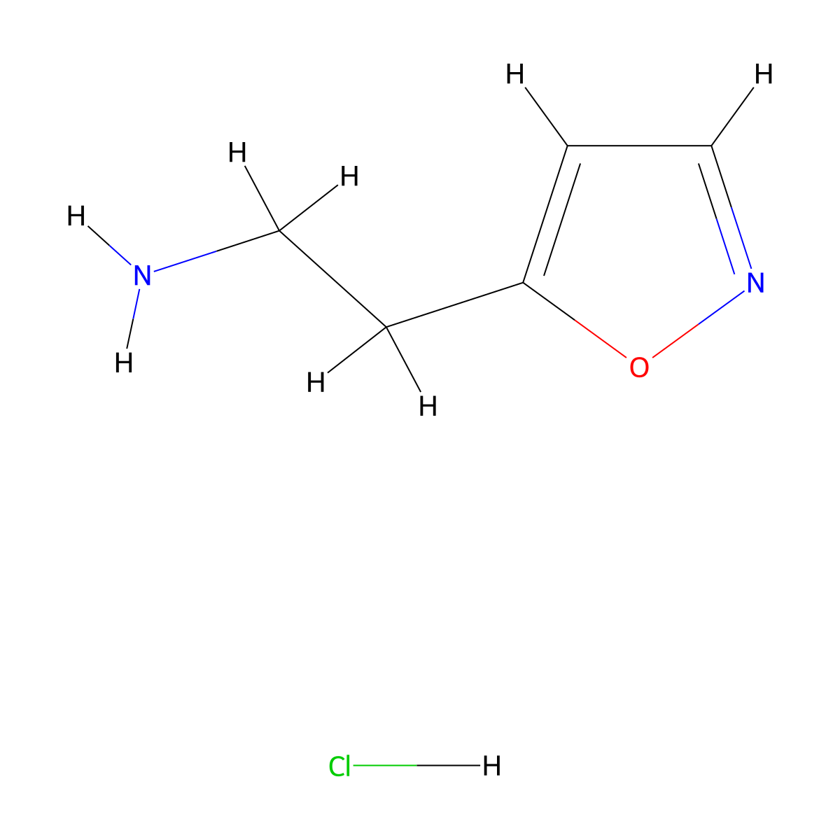 2-(1,2-Oxazol-5-yl)ethan-1-amine hydrochloride molecular structure, CAS 1782805-62-2