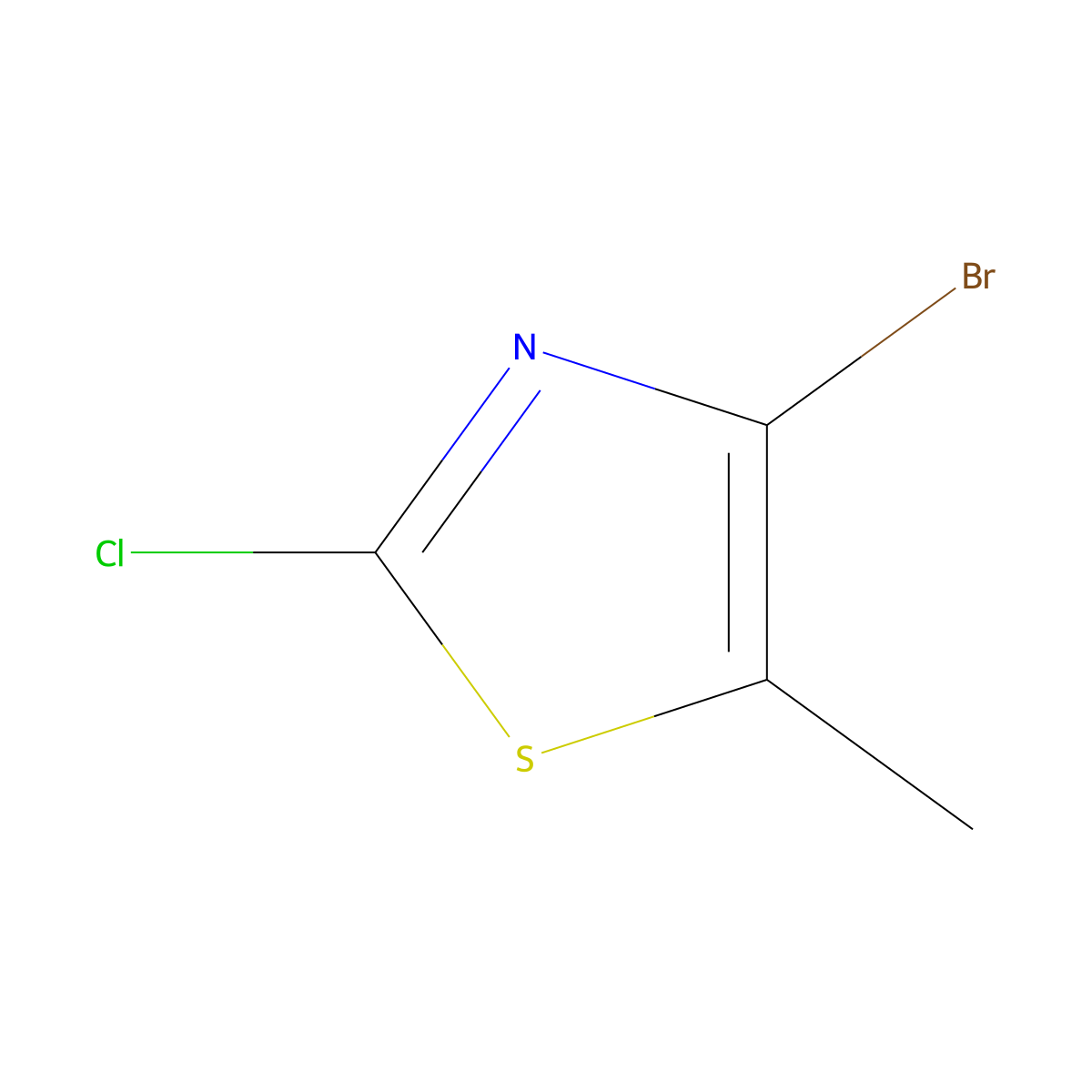 4-Bromo-2-chloro-5-methyl-1,3-thiazole molecular structure, CAS 1782805-91-7