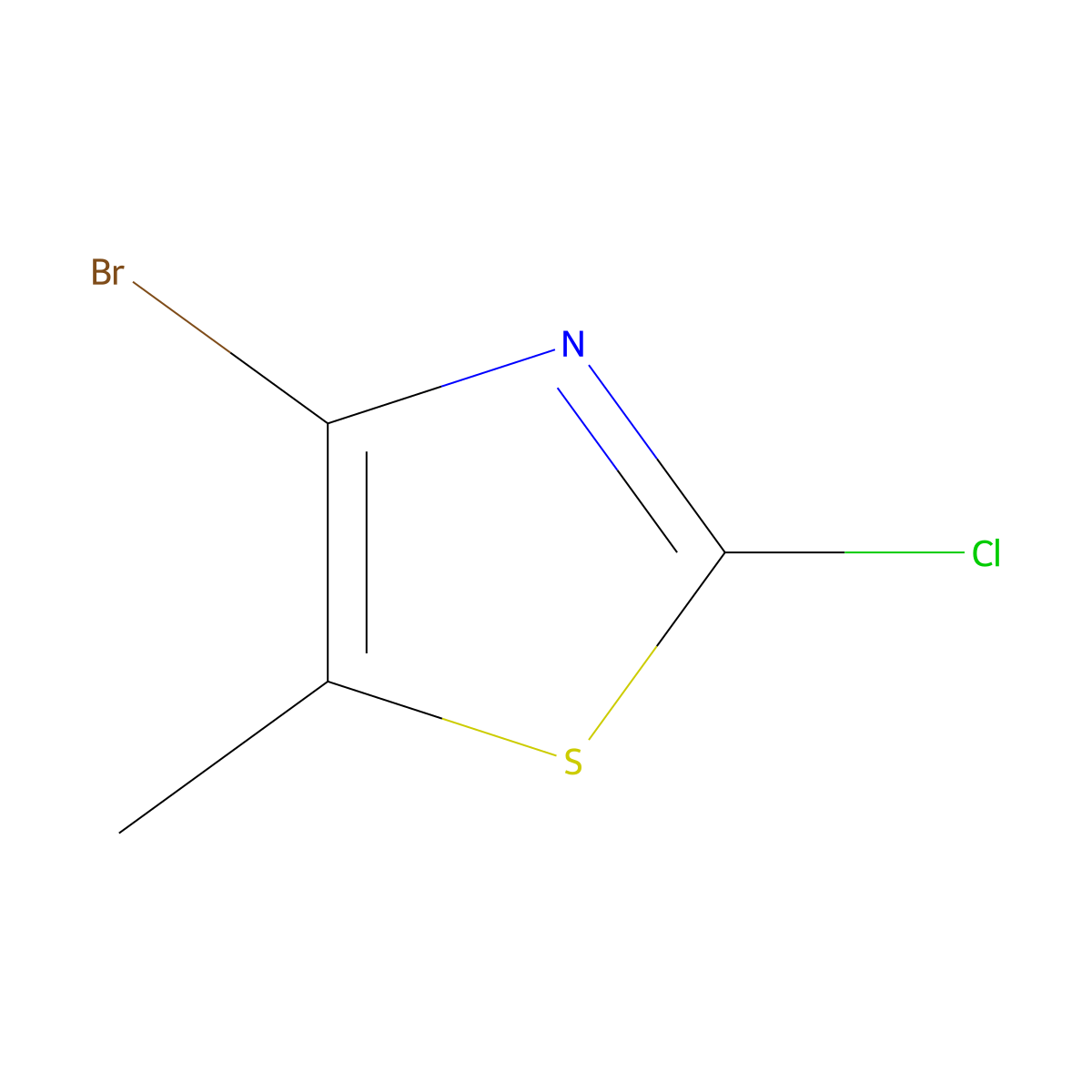 4-Bromo-2-chloro-5-methyl-1,3-thiazole molecular structure, CAS 1782805-91-7